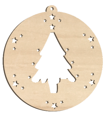 Decorazioni in legno – Natural Bio Christmas Ball - Abete.