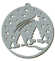 Decorazioni in legno – Glitter Christmas Ball - Abeti.