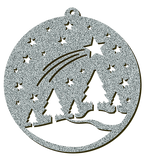 Decorazioni in legno – Glitter Christmas Ball - Abeti.