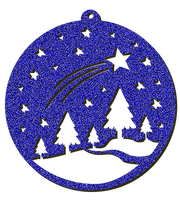 Decorazioni in legno – Glitter Christmas Ball - Abeti.