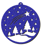 Decorazioni in legno – Glitter Christmas Ball - Abeti.