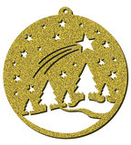 Decorazioni in legno – Glitter Christmas Ball - Abeti.