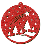 Decorazioni in legno – Glitter Christmas Ball - Abeti.