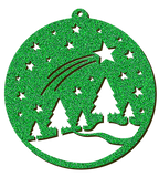 Decorazioni in legno – Glitter Christmas Ball - Abeti.