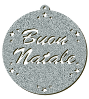 Decorazioni in legno – Glitter Christmas Ball - Buon Natale.