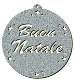 Decorazioni in legno – Glitter Christmas Ball - Buon Natale.