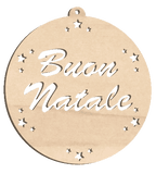 Decorazioni in legno – Natural Bio Christmas Ball - Kit 3.