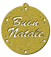 Decorazioni in legno – Glitter Christmas Ball - Buon Natale.