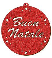 Decorazioni in legno – Glitter Christmas Ball - Buon Natale.