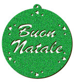 Decorazioni in legno – Glitter Christmas Ball - Buon Natale.