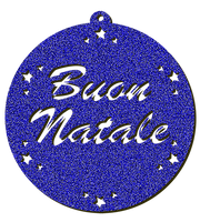 Decorazioni in legno – Glitter Christmas Ball - Buon Natale.