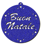 Decorazioni in legno – Glitter Christmas Ball - Buon Natale.