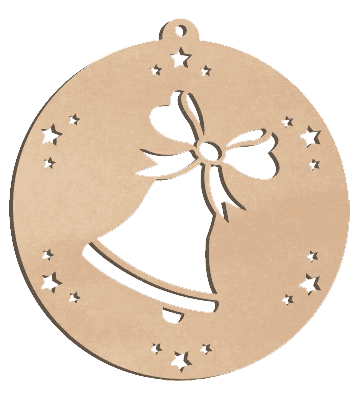 Decorazioni in legno – Natural Bio Christmas Ball - Campana.
