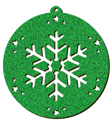 Decorazioni in legno – Glitter Christmas Ball - Cristallo.