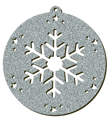 Decorazioni in legno – Glitter Christmas Ball - Cristallo 2.