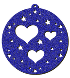 Decorazioni in legno – Glitter Christmas Ball - Cuori.