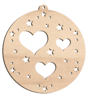 Decorazioni in legno – Natural Bio Christmas Ball - Kit 3.
