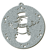 Decorazioni in legno – Glitter Christmas Ball - Pupazzo.