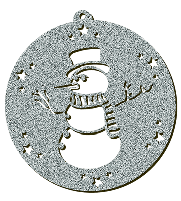 Decorazioni in legno – Glitter Christmas Ball - Pupazzo.