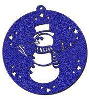 Decorazioni in legno – Glitter Christmas Ball - Pupazzo.