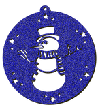 Decorazioni in legno – Glitter Christmas Ball - Pupazzo.