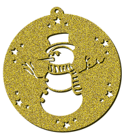 Decorazioni in legno – Glitter Christmas Ball - Pupazzo.