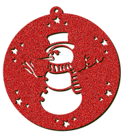 Decorazioni in legno – Glitter Christmas Ball - Pupazzo.