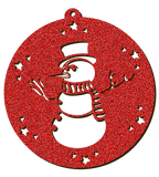 Decorazioni in legno – Glitter Christmas Ball - Pupazzo.