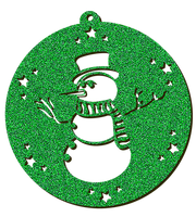Decorazioni in legno – Glitter Christmas Ball - Pupazzo.