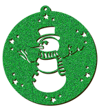 Decorazioni in legno – Glitter Christmas Ball - Pupazzo.