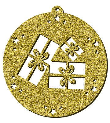 Decorazioni in legno – Glitter Christmas Ball - Doni.