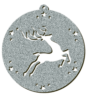 Decorazioni in legno – Glitter Christmas Ball - Renna.