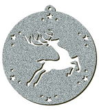 Decorazioni in legno – Glitter Christmas Ball - Renna.