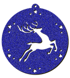 Decorazioni in legno – Glitter Christmas Ball - Renna.