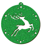 Decorazioni in legno – Glitter Christmas Ball - Renna.