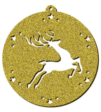 Decorazioni in legno – Glitter Christmas Ball - Renna.