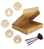 Decorazioni in legno – Natural Bio Christmas Ball - Kit 2.