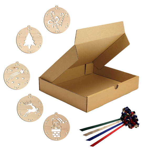 Decorazioni in legno – Natural Bio Christmas Ball - Kit 2.